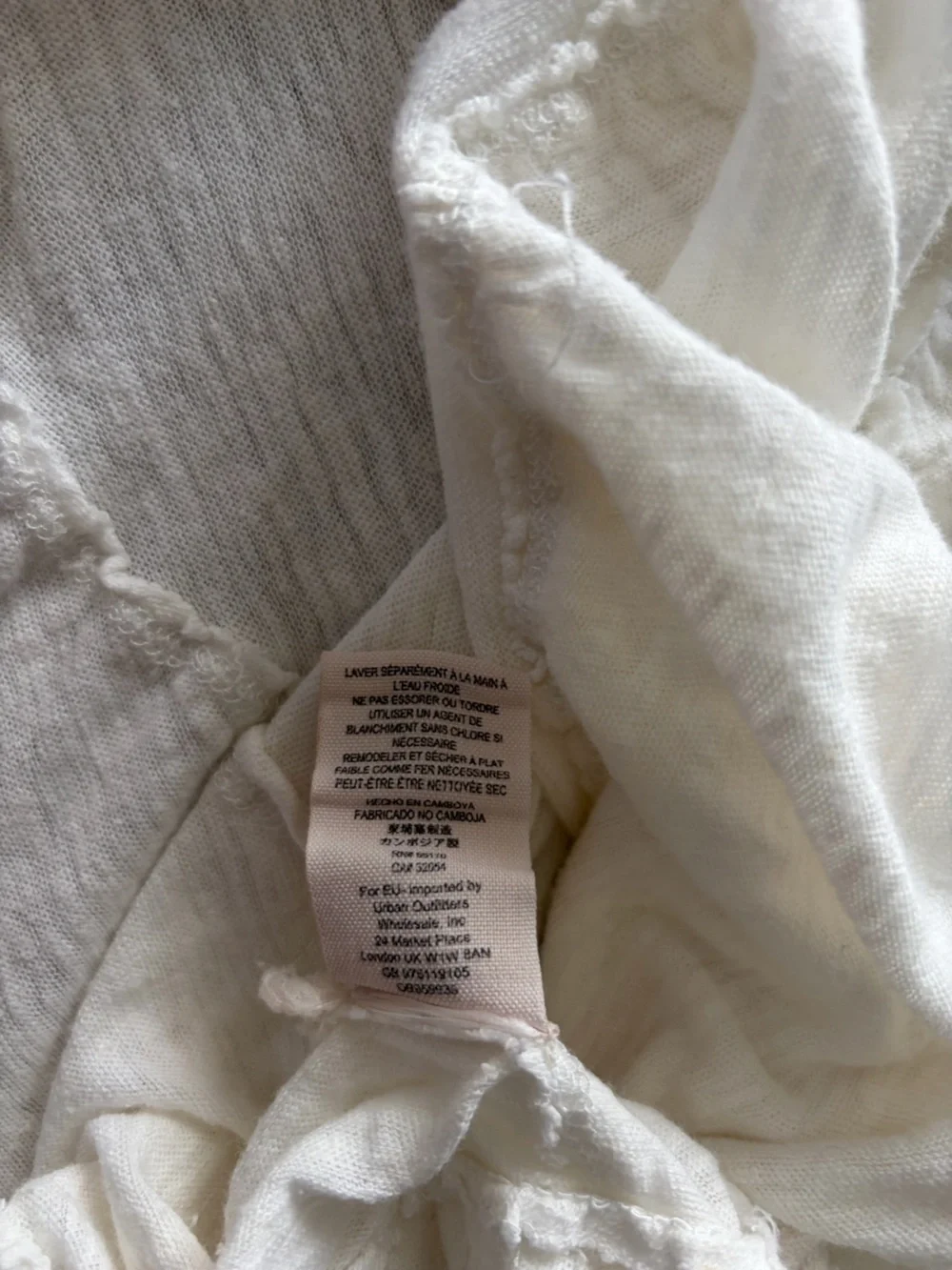 We The Free White V-Neck Tiered Babydoll Top